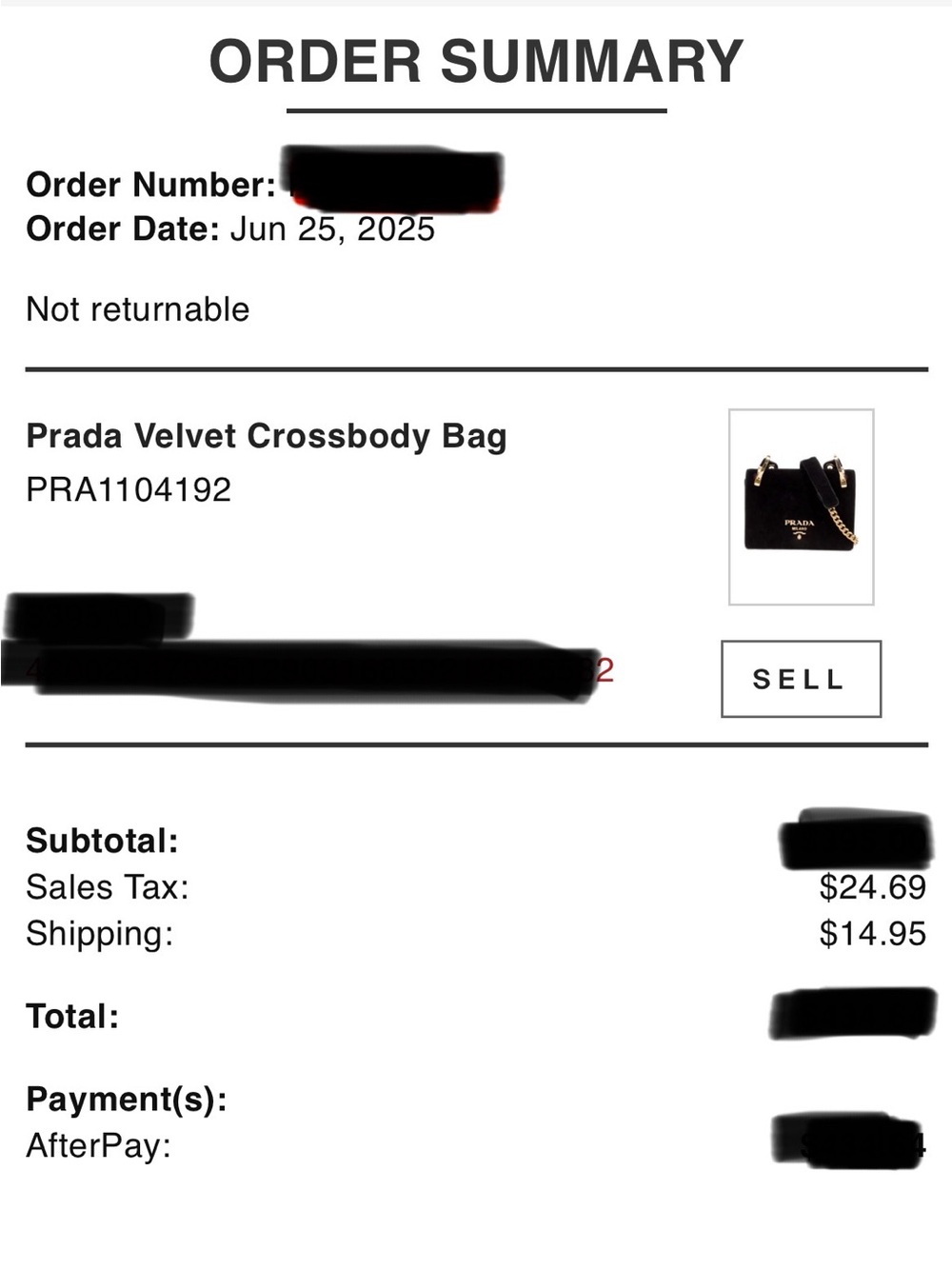 Auth Prada Black Velvet Pattina Shoulder Bag Chain Crossbody Bag w/ Gold Hardwar - Picture 9 of 9
